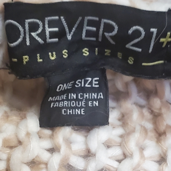 Forever 21 Plus Open Chunky Knit Wool Blend Cardigan Sweater One Size - Picture 4 of 7
